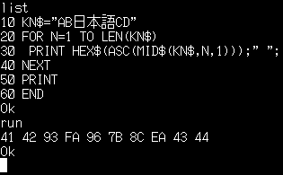 MS-DOS�� N88-���{��BASIC(86)�̕����R�[�h